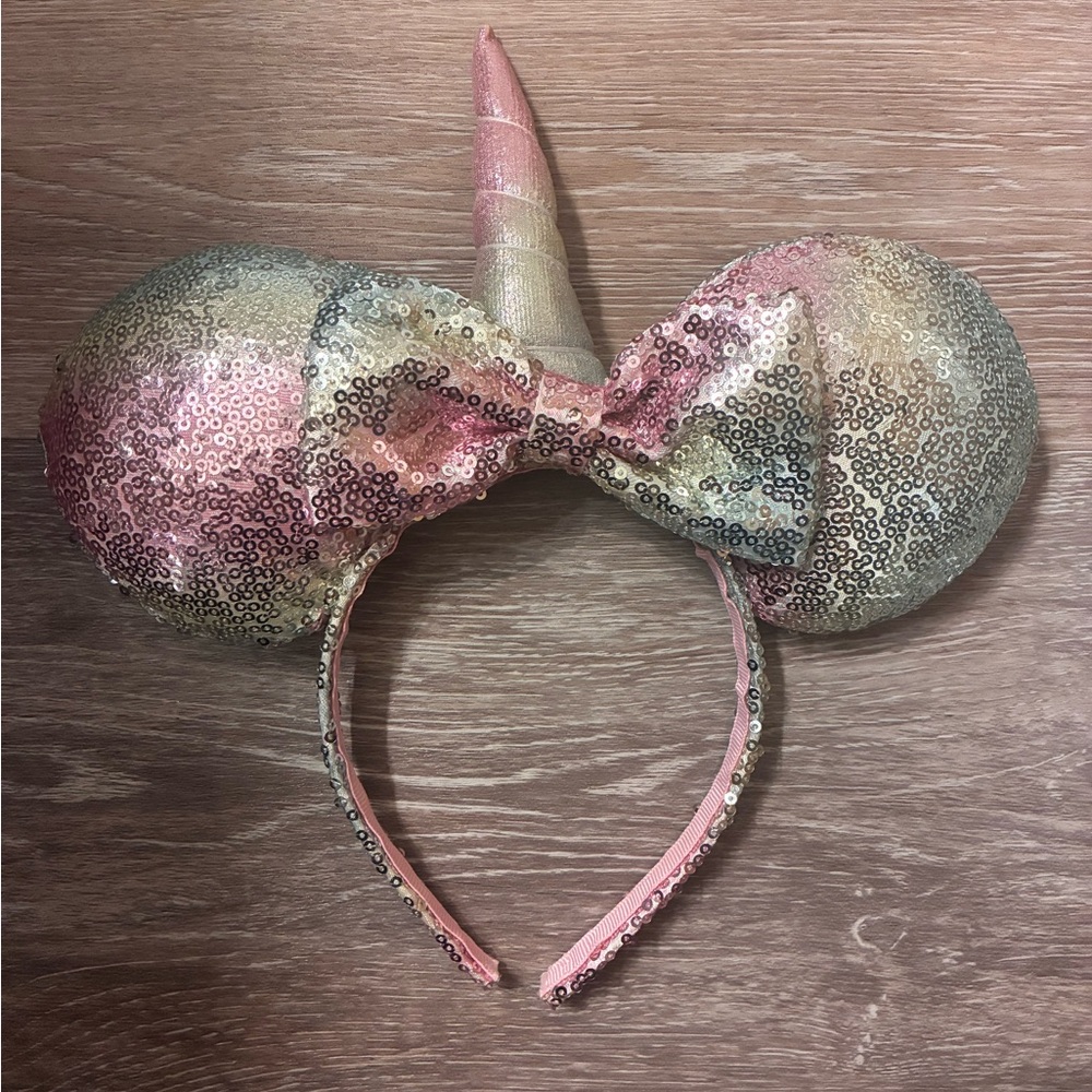 Sequin Rainbow Unicorn Disney Ears Headband